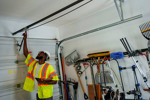 Professional Garage Door Panel Replacement technician working in Princeton Meadows, NJ